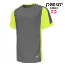 Marškinėliai Pesso BREEZE pilki/geltoni