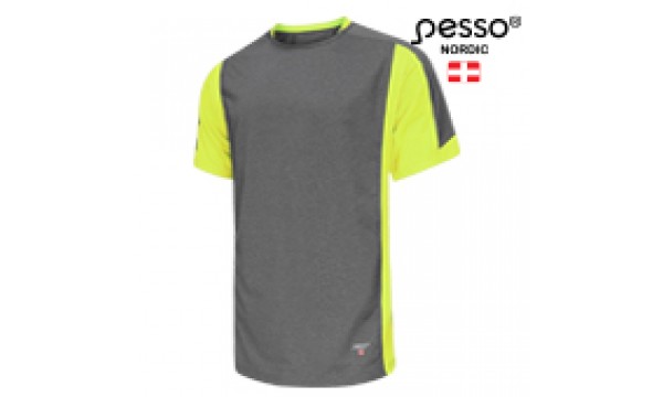 Marškinėliai Pesso BREEZE pilki/geltoni Marškinėliai Pesso BREEZE pilki/geltoni