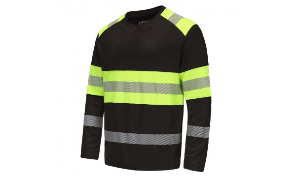 Marškinėliai ilgomis rankovėmis PESSO Hi-vis, juodi Marškinėliai ilgomis rankovėmis PESSO Hi-vis, juodi