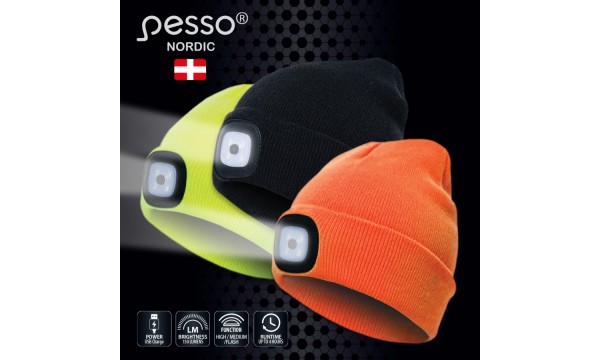 Šilta kepurė Pesso su LED apšvietimu,juoda Šilta kepurė Pesso su LED apšvietimu,juoda