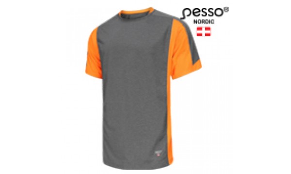 Marškinėliai Pesso BREEZE pilki/oranžiniai Marškinėliai Pesso BREEZE pilki/oranžiniai
