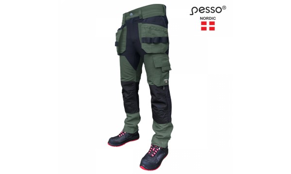 Kelnės Pesso Titan 125 (Spandex/Cordura), žalios Kelnės Pesso Titan 125 (Spandex/Cordura), žalios