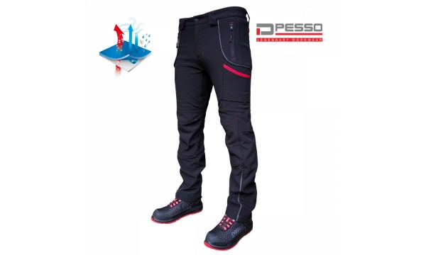 Pašiltintos softshell kelnės Pesso (juodos) Pašiltintos softshell kelnės Pesso (juodos)