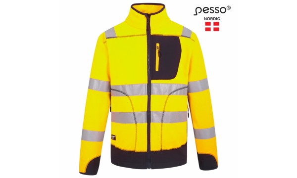 Džemperis Fleece Pesso geltonas/mėlynas Džemperis Fleece Pesso geltonas/mėlynas