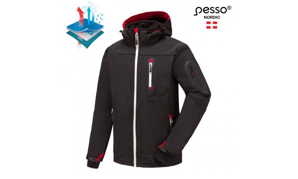 Softshell striukė Pesso Acropolis, juoda Softshell striukė Pesso Acropolis, juoda