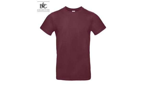 Marškinėliai bordo spalvos 190 gr