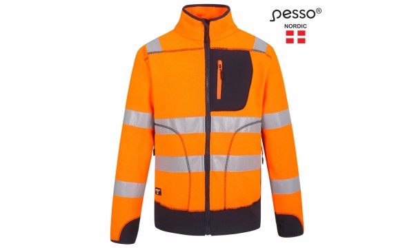 Džemperis Pesso Fleece oranžinis, mėlynas Džemperis Pesso Fleece oranžinis, mėlynas