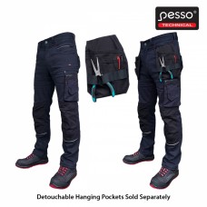 Darbo kelnės Pesso Twill Stretch 215, mėlynos Darbo kelnės Pesso Twill Stretch 215, mėlynos