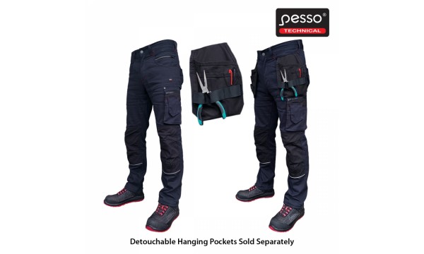 Darbo kelnės Pesso Twill Stretch 215, mėlynos Darbo kelnės Pesso Twill Stretch 215, mėlynos