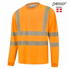 Marškinėliai ilgomis rankovėmis PESSO Hi-vis,oranžiniai