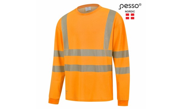 Marškinėliai ilgomis rankovėmis PESSO Hi-vis,oranžiniai Marškinėliai ilgomis rankovėmis PESSO Hi-vis,oranžiniai