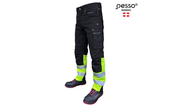 KDCJG |  Darbo kelnės Pesso Canvas HI-VIS, juodos