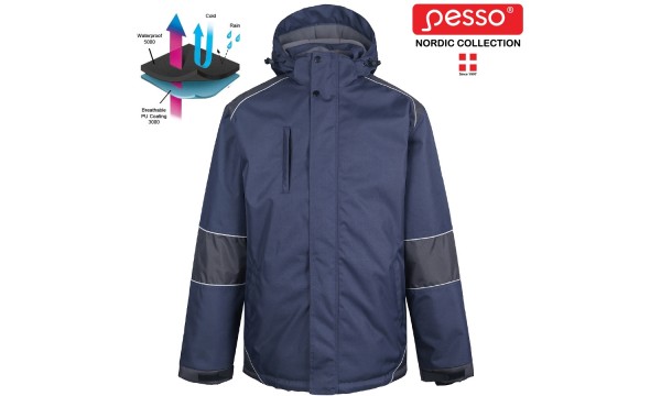 Pašiltinta striukė Pesso ARVIKA, mėlyna Pašiltinta striukė Pesso ARVIKA, mėlyna