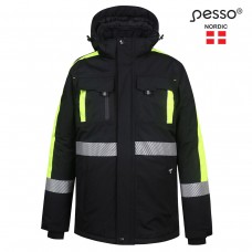 Neperšlampanti šilta striukė Pesso Nova (juoda/geltona)