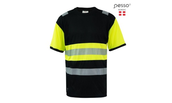 Marškinėliai PESSO Hi-vis,juodi Marškinėliai PESSO Hi-vis,juodi