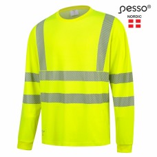 Marškinėliai ilgomis rankovėmis PESSO Hi-vis, geltoni