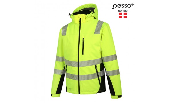 Šilta Softshell striukė Pesso CALGARY YELLOW Šilta Softshell striukė Pesso CALGARY YELLOW