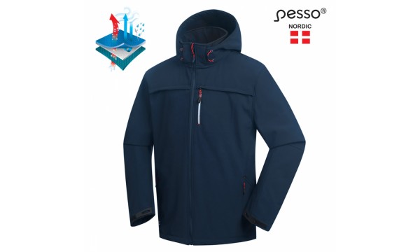 Softshell striukė Pesso Atlanta, mėlyna Softshell striukė Pesso Atlanta, mėlyna