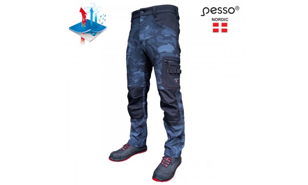 Pašiltintos softshell Pesso kelnės Mercury(kamufliažas)