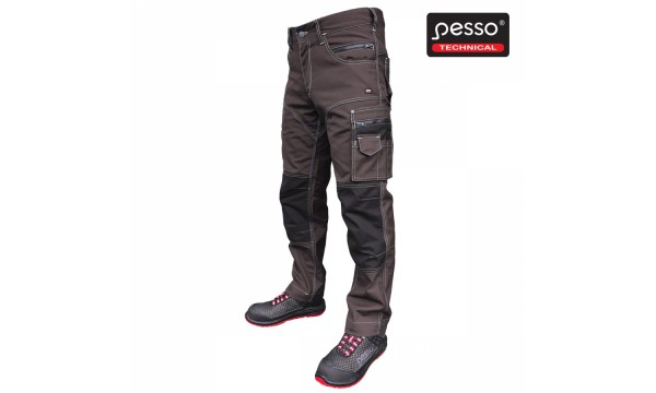 Darbo kelnės Pesso Twill, rudos Darbo kelnės Pesso Twill, rudos